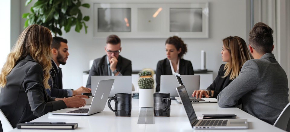Business Office Meeting Royalty Stock Illustration